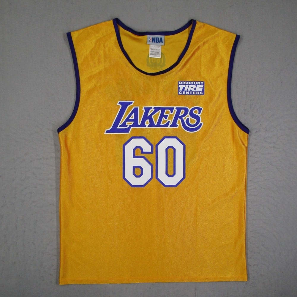 NBA Los Angeles Lakers 60th Anniversary Jersey 1948-2008 Yellow Mens Large G470A